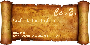 Csák Emilián névjegykártya